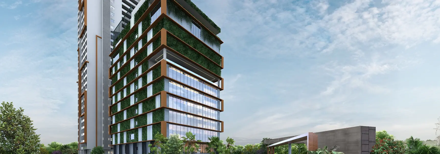 Green facade residential tower